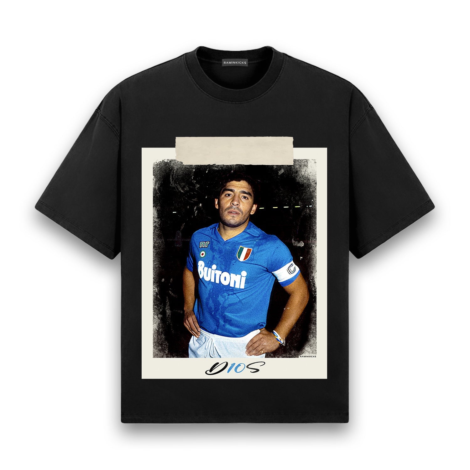Diego Maradona Polaroid T-Shirt - Iconic Style | Ramin Kicks