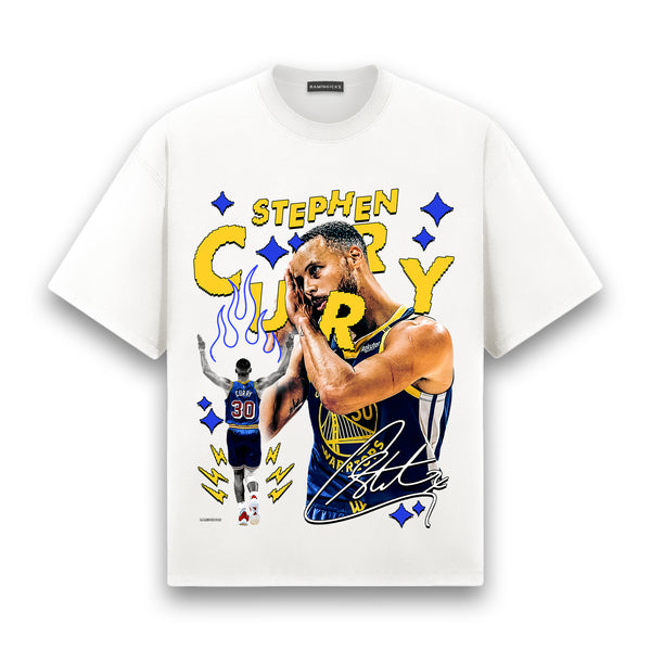 Inspired By Steph Curry T-shirt in white — RAMINKICKS
