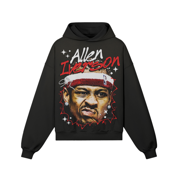 Black Allen Iverson Hoodie product photo
