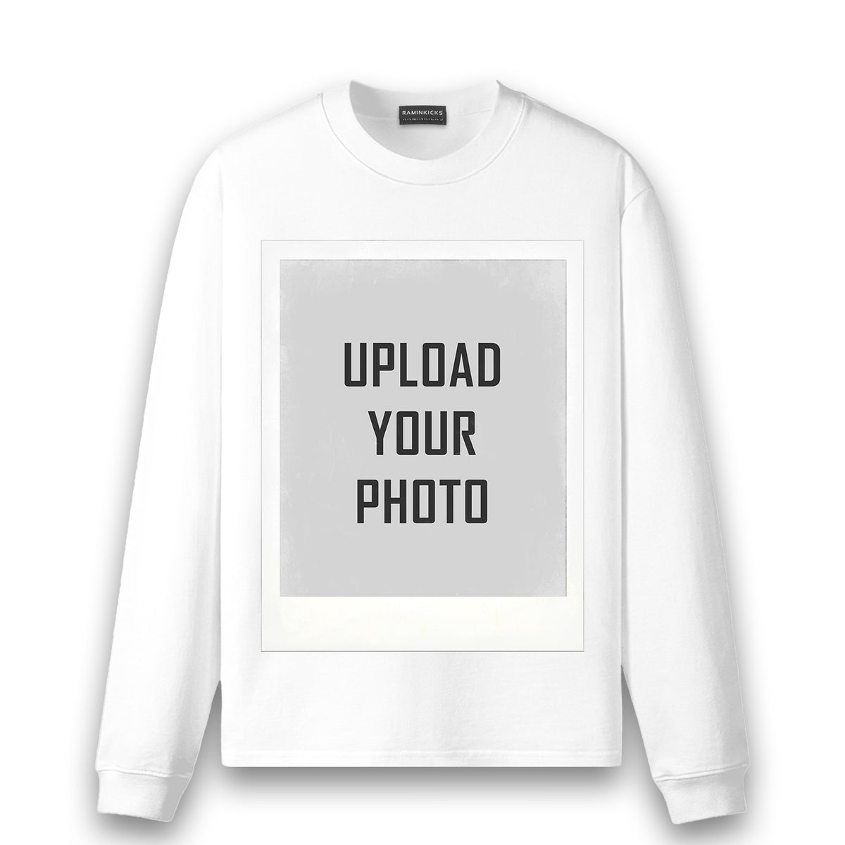 Custom Photo Design T-shirt in white longsleeve — RAMINKICKS