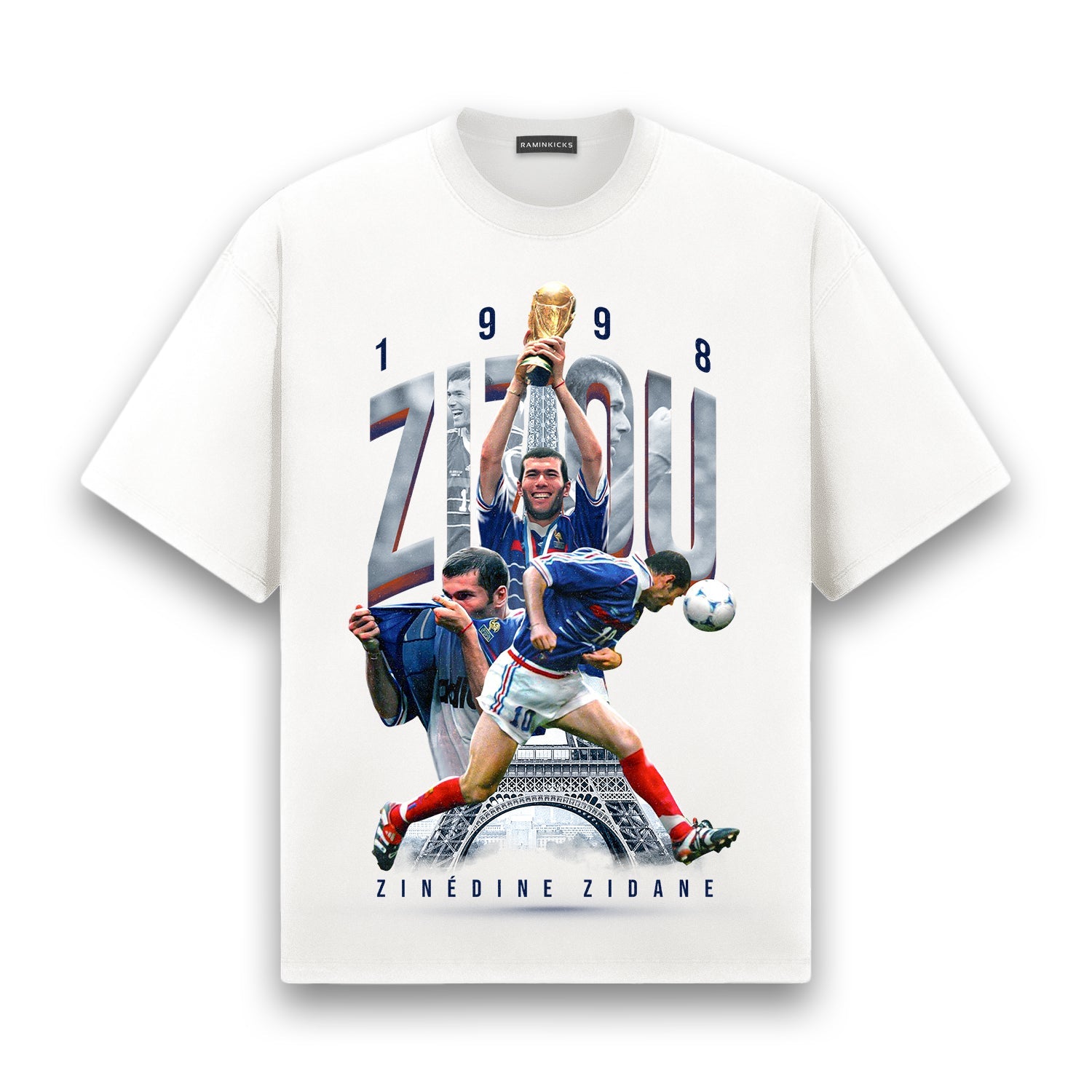 Zinédine Zidane 1998 T-Shirt - Retro Football Streetwear – RAMINKICKS