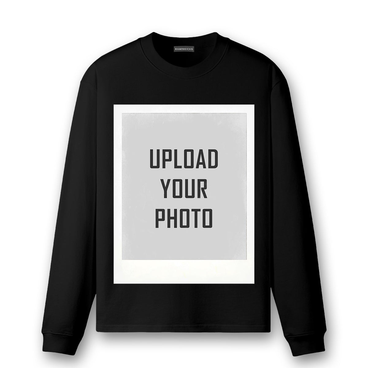 Custom Photo Design T-shirt in black longsleeve — RAMINKICKS