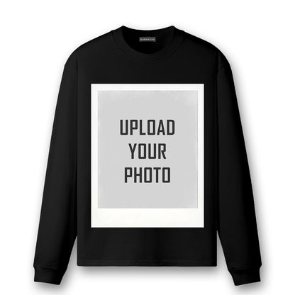 Custom Photo Design T-shirt in black longsleeve — RAMINKICKS