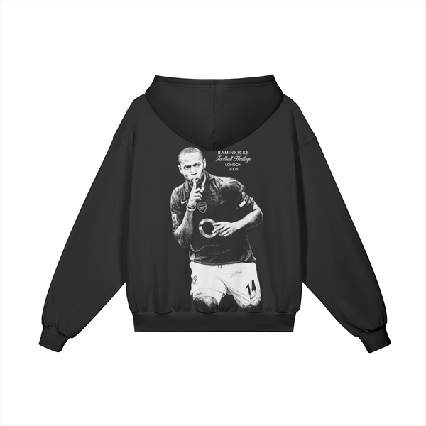 Deep Black FOOTBALL HERITAGE (HENRY) "HOODIE" product photo - Back View