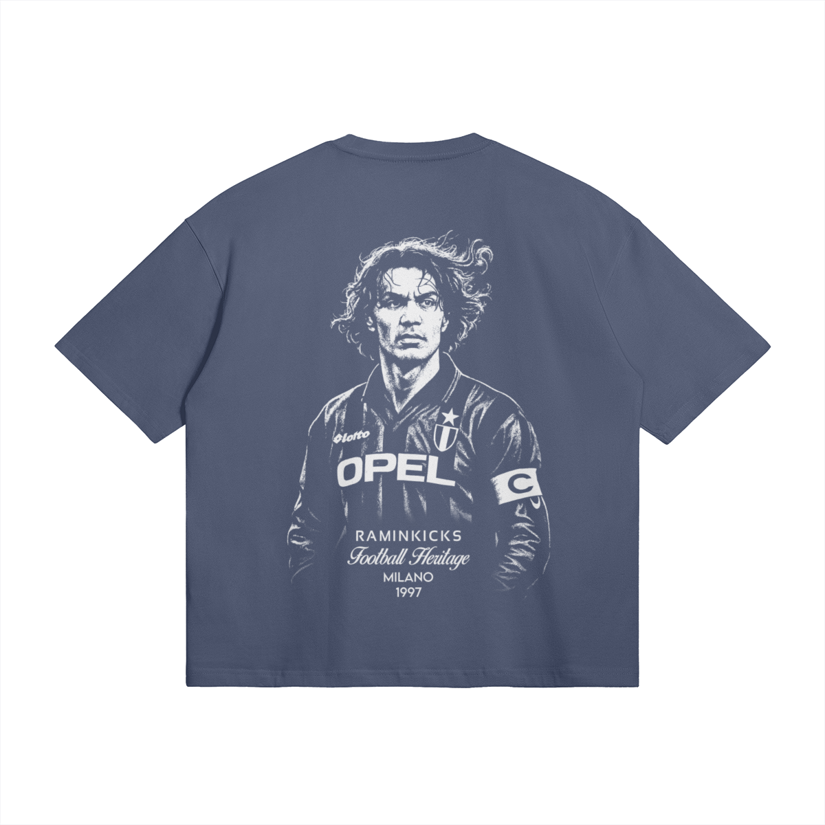 Steel Blue FOOTBALL HERITAGE (MALDINI) "T-SHIRT" product photo - Back View