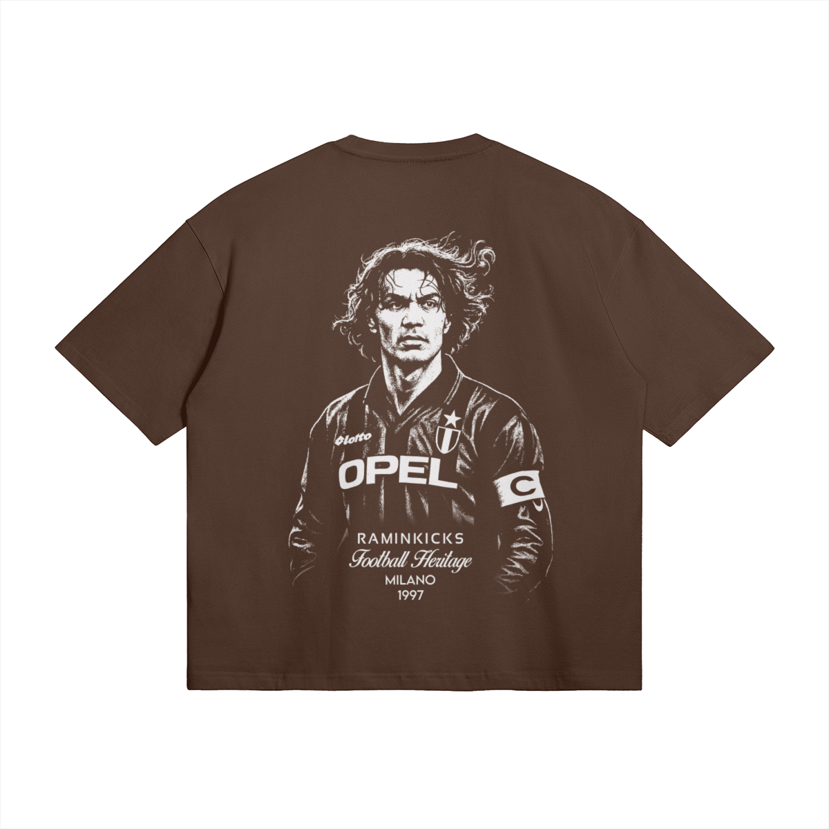 Dark Brown FOOTBALL HERITAGE (MALDINI) "T-SHIRT" product photo - Back View