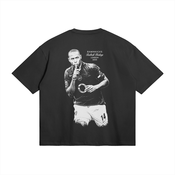Deep Black FOOTBALL HERITAGE (HENRY) "T-SHIRT" product photo - Back View