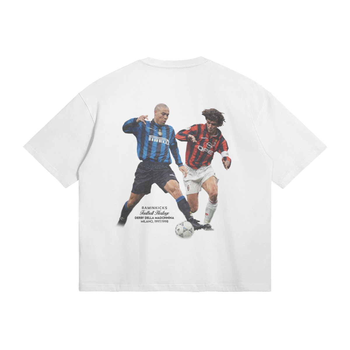 FOOTBALL HERITAGE (DERBY DELLA MADONNINA) "T-SHIRT" product photo - Back View