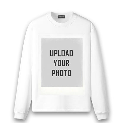 Custom Photo Design T-shirt in white longsleeve — RAMINKICKS